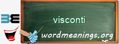 WordMeaning blackboard for visconti